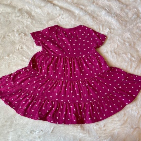 2/$25 OshKosh B'gosh Fuschia with hearts dress Size 24 MTHS - Picture 3 of 8